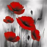 Poppy-Full Round Diamond Painting-30x30cm
