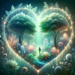 Heart Tree-Full Round Diamond Painting-30x30cm