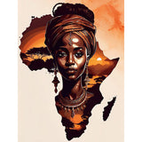 African American Girl-Full Round Diamond Painting-30x40cm