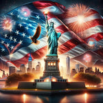 American Eagle-Full Round Diamond Painting-30x30cm