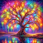 Life Tree-Full Round Diamond Painting-30x30cm