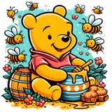 Winnie The Pooh-Full Round Diamond Painting-30x30cm