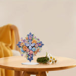 Flower Cross-Single Side Drill-Acrylic Diamond Desktop Ornament
