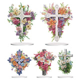 Flower Cross-Single Side Drill-Acrylic Diamond Desktop Ornament