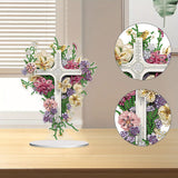 Flower Cross-Single Side Drill-Acrylic Diamond Desktop Ornament