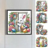 Garden Rabbit-Partial Special Diamond Painting-30x30cm