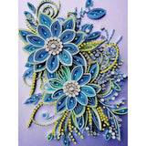 Flower Quill Painting-Partial Special Diamond Painting-30x40cm
