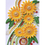 Flower Quill Painting-Partial Special Diamond Painting-30x40cm