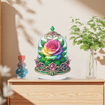 Rose Crystal Box-Single Side Drill-Acrylic Diamond Desktop Ornament