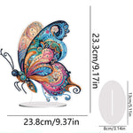Flower Butterfly-Single Side Drill-Acrylic Diamond Desktop Ornament