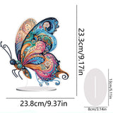 Flower Butterfly-Single Side Drill-Acrylic Diamond Desktop Ornament