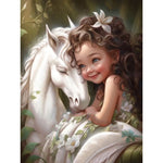 Girl-Full Round Diamond Painting-30x40cm
