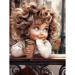 Girl-Full Round Diamond Painting-30x40cm