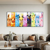 Pokemon Evolution-Full Round Diamond Painting-100x40cm-Large Size