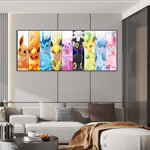 Pokemon Evolution-Full Round Diamond Painting-100x40cm-Large Size