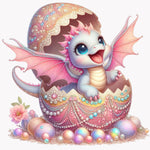 Jeweled Dinosaur Egg-Full Round Diamond Painting-30x30cm