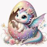 Jeweled Dinosaur Egg-Full Round Diamond Painting-30x30cm