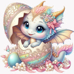 Jeweled Dinosaur Egg-Full Round Diamond Painting-30x30cm