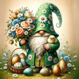 Easter Flower Gnome-Full Round Diamond Painting-30x30cm