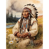 Indian-Full Round Diamond Painting-30x40cm