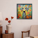 Cartoon Puppy-Full Round Diamond Painting-30x30cm