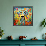 Cartoon Puppy-Full Round Diamond Painting-30x30cm
