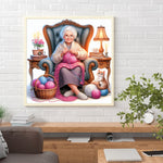 Grandmother-Full Round Diamond Painting-40x40cm
