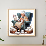 Grandmother-Full Round Diamond Painting-40x40cm