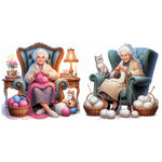 Grandmother-Full Round Diamond Painting-40x40cm