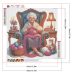 Grandmother-Full Round Diamond Painting-40x40cm