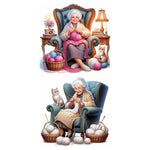 Grandmother-Full Round Diamond Painting-40x40cm