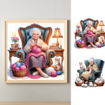 Grandmother-Full Round Diamond Painting-40x40cm