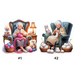 Grandmother-Full Round Diamond Painting-40x40cm
