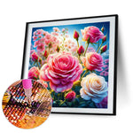 Rose-Full Round Diamond Painting-30x30cm