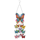 Butterfly-Wind Chime Double Sided-Diamond Pendant