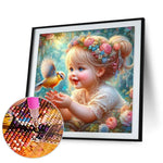 Girl-Full Round Diamond Painting-30x30cm