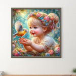 Girl-Full Round Diamond Painting-30x30cm