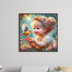 Girl-Full Round Diamond Painting-30x30cm