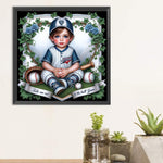 Baseball Boy-Full Round Diamond Painting-30x30cm