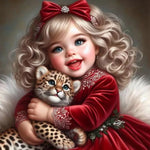 Girl-Full Round Diamond Painting-30x30cm