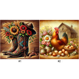Retro-Full Round Diamond Painting-30x30cm