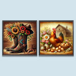 Retro-Full Round Diamond Painting-30x30cm