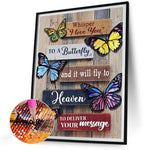 Butterfly Slogan-Full Round Diamond Painting-30x40cm