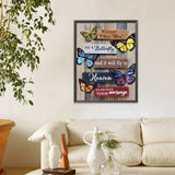 Butterfly Slogan-Full Round Diamond Painting-30x40cm