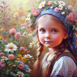Girl-Full Round Diamond Painting-30x30cm