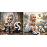 Life Of Pets Girl-Full Round Diamond Painting-30x30cm