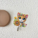 6Pcs/Set Animal-Diamond Art Craft Wall Hooks