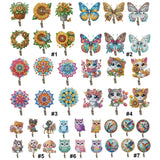 6Pcs/Set Animal-Diamond Art Craft Wall Hooks