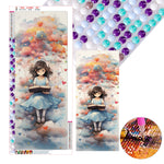 Girl-Full Round Diamond Painting-30x70cm-Large Size
