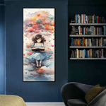 Girl-Full Round Diamond Painting-30x70cm-Large Size